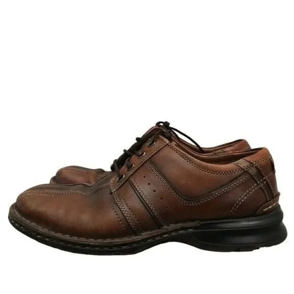 Clarks Touareg Brown Leather Lace Up Oxford 10